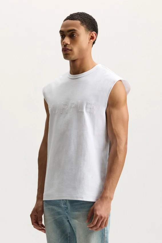 Beaded Wordmark Tank Top