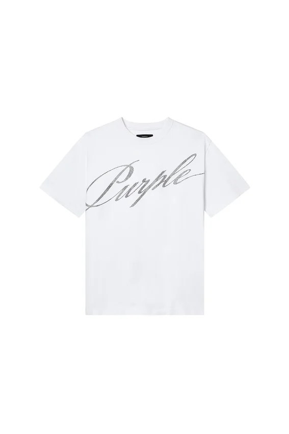 Crystal Slanted Script Tee