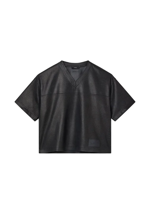 Leather Mesh Tee