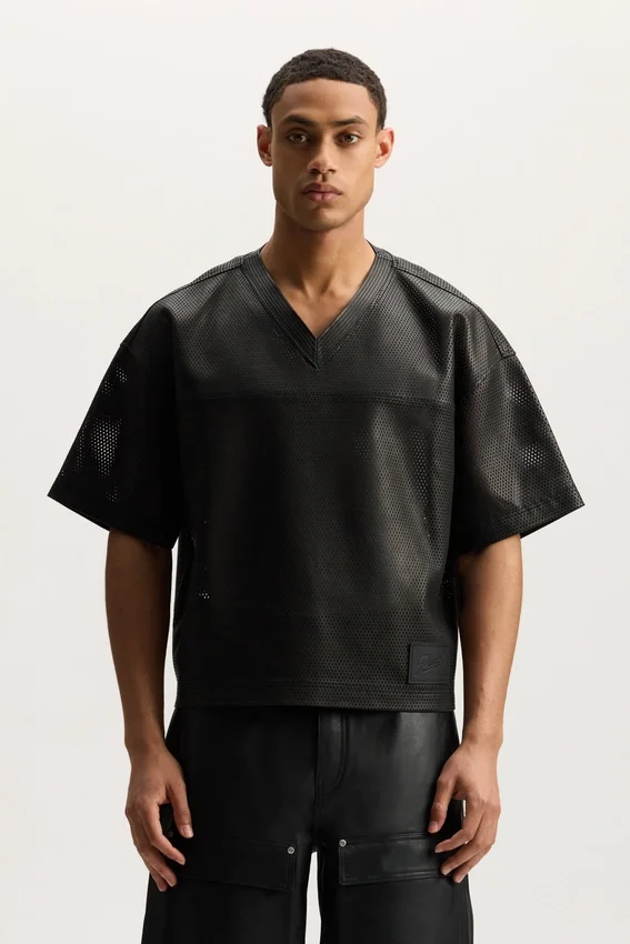Leather Mesh Tee