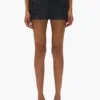 Leather V Zip Skirt