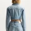 Logo Bling Crop Jacket