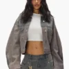 Mixed Denim & Leather Jacket