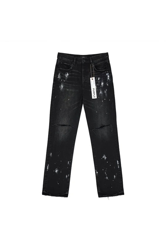 P011 Knee Slit Paint Splatters