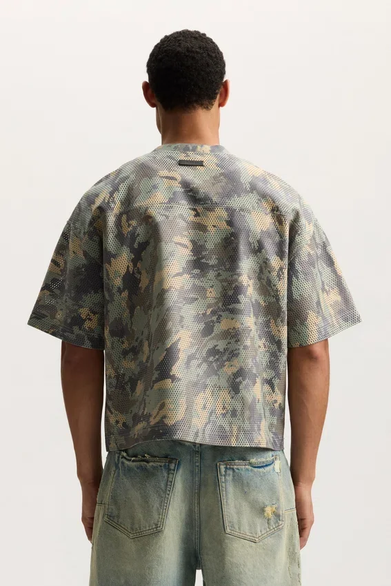 Painted Camo Leather Tee