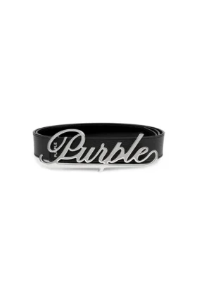 Purple Signature Leather Belt