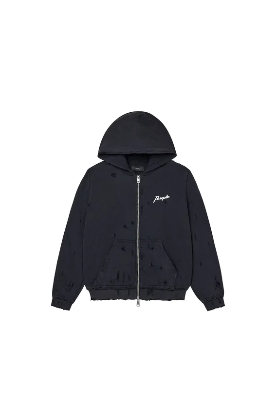 Script Zip Up Hoodie