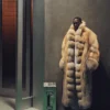 Shawl Collar Fur Coat
