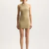 Wordmark Rib Cut Out Dress
